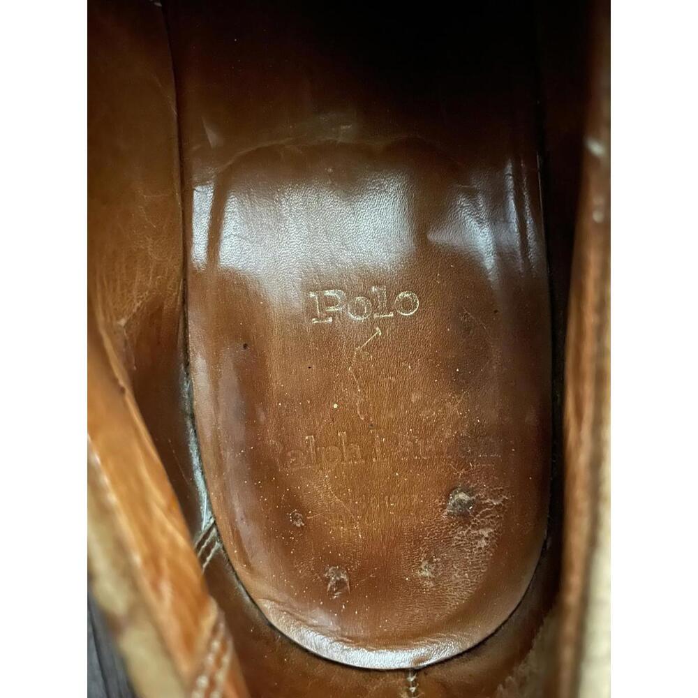 Polo Ralph Lauren Asher Captoe Oxfords Dress Shoes Brown 10 - Picture 3 of 8